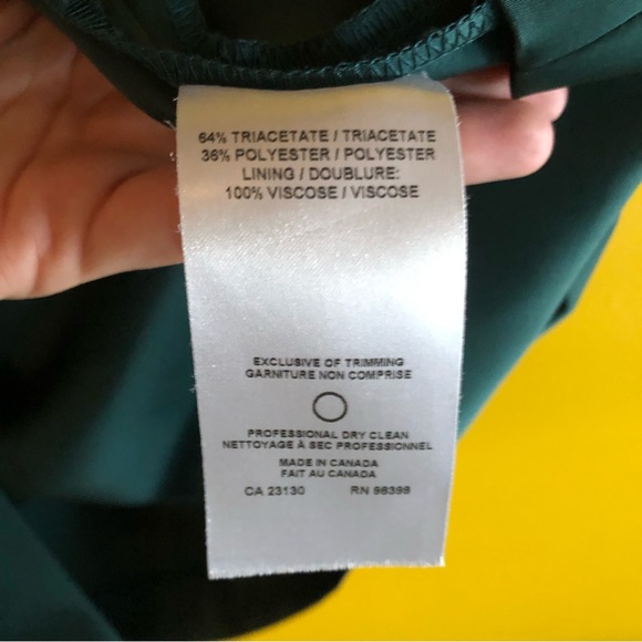 J&C Dark Green Wrap Dress - Picture 3 of 5